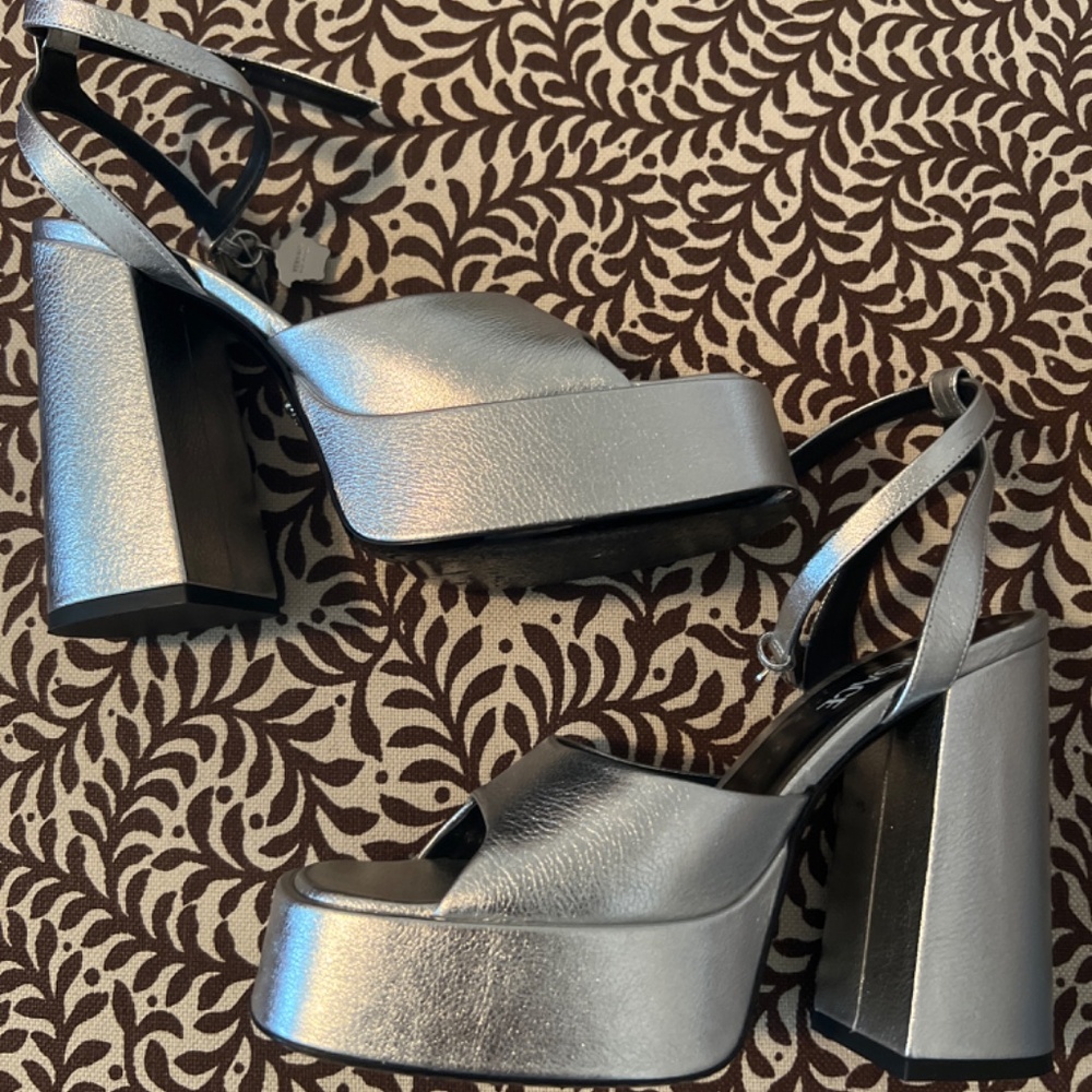 Silver Versace Platform Sandals - image 6